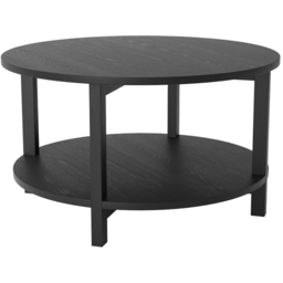 Westbrook Single Shelf Black Coffee Table - Size: 400 x 800 x 800cm - LPD Home - Wilko - thumbnail 3