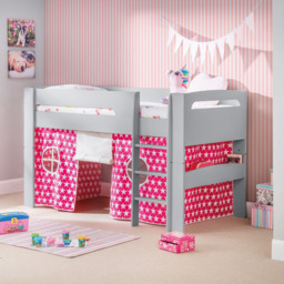Julian Bowen Pluto Grey Mid Sleeper with Pink Star Tent - Size: Single - Wilko - thumbnail 4