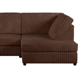 Luxor 4 Seater Chocolate Jumbo Cord Full Back Right Hand L Shape Corner Sofa - Brown - Wilko - thumbnail 5