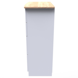 Crowndale Victoria 4 Drawer White Ash and Oak Chest of Drawers - Wilko - thumbnail 4