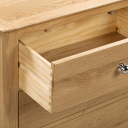 Julian Bowen Cotswold 6 Drawer Oak and Veener Wide Chest of Drawers - Brown - Wilko - thumbnail 7