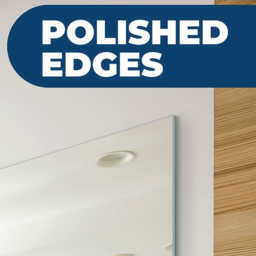 Circuitt Polished Edges Sheet Wall Mirror 100 x 70cm - Clear - MirrorOutlet - Wilko - thumbnail 5