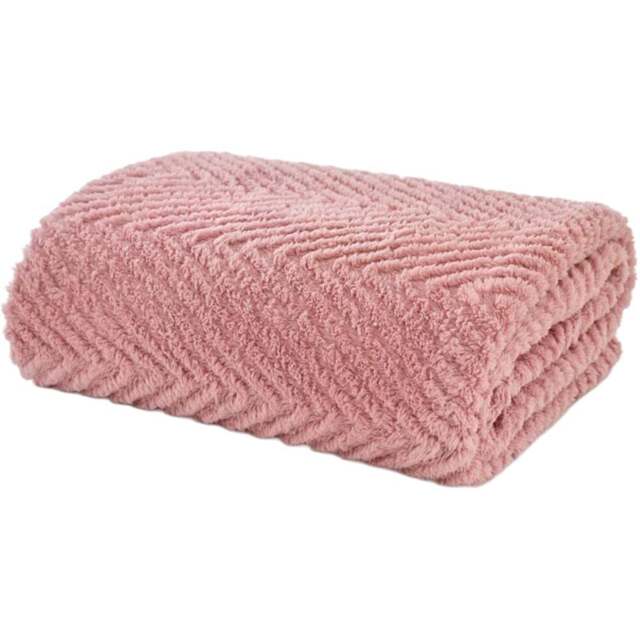 Deyongs Hemsworth Blush Throw 130 x 170cm - Pink - Wilko - image 1