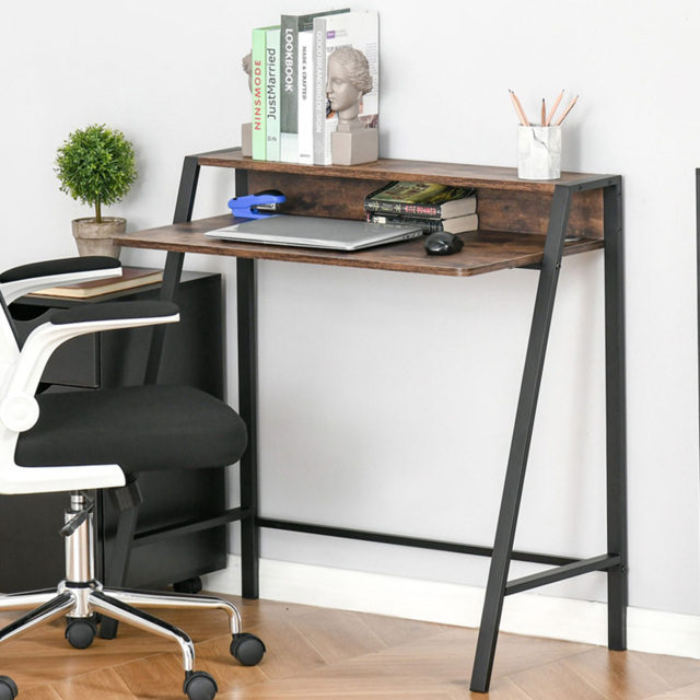 Portland Home Office Computer Writing Desk Brown - Size: 84 x 45 x 85cm - Wilko - image 1
