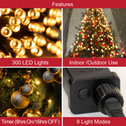 The Christmas Workshop 300 Warm Gold LED String Light - Wilko - thumbnail 6