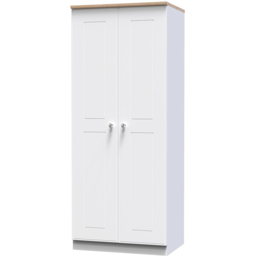 Crowndale Victoria 2 Door White Ash and Oak Wardrobe - Wilko - thumbnail 5