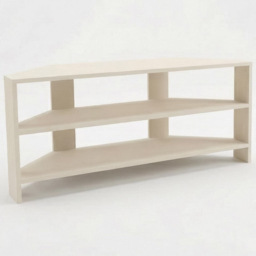 FWStyle Promo 2 Shelf Putty Corner TV Unit - Size: 45 x 110 x 36cm - Wilko - thumbnail 3