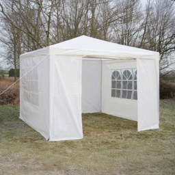 Gr8 Garden 3 x 3m White PE Gazebo with Sides - Size: 300 x 300 x 240cm - Wilko - thumbnail 3