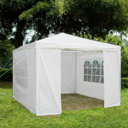 Gr8 Garden 3 x 3m White PE Gazebo with Sides - Size: 300 x 300 x 240cm - Wilko - thumbnail 5