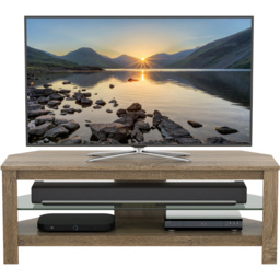 AVF Calibre Plus 2 Shelf Rustic Sawn Oak TV Unit - Brown - AVF Group Ltd - Wilko - thumbnail 5