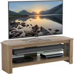 AVF Calibre Plus 2 Shelf Rustic Sawn Oak TV Unit - Brown - AVF Group Ltd - Wilko - thumbnail 4