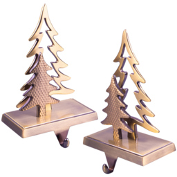 St Helens Christmas Tree Stocking Holder Set of 2 - Size: 170 x 125 x 65cm - Gold - Wilko - thumbnail 1