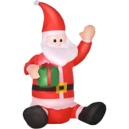HOMCOM Christmas Inflatable Santa Claus - Size: 25 x 15 x 15cm - Red - Wilko - thumbnail 3