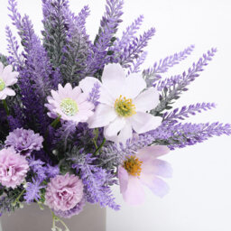 Living and Home Purple Lavender Artificial Flower in Rustic Wood Planter 17cm - Size: 8 x 28 x 30cm - Wilko - thumbnail 4