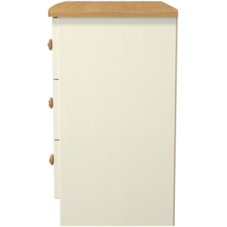Crowndale Warwick 3 Drawer Cream Ash and Oak Chest of Drawers - Wilko - thumbnail 4
