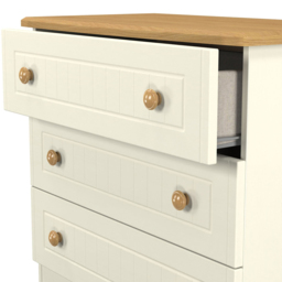Crowndale Warwick 3 Drawer Cream Ash and Oak Chest of Drawers - Wilko - thumbnail 7