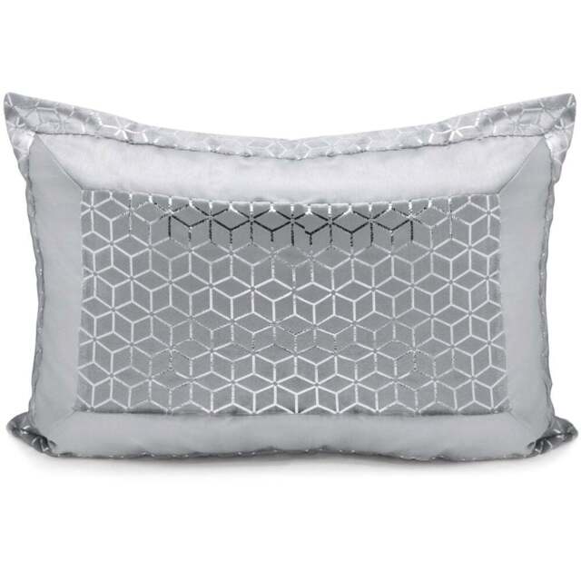Intimates Vera Silver Pillow Sham 50 x 75cm - Size: 50 x 75 x 1cm - Grey - Wilko - image 1