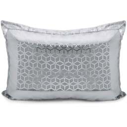 Intimates Vera Silver Pillow Sham 50 x 75cm - Size: 50 x 75 x 1cm - Grey - Wilko
