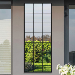 MirrorOutlet The Genestra Black Modern Window Garden Wall Mirror 200 x 80cm - Size: 200 x 80 x 3cm - Wilko - thumbnail 3
