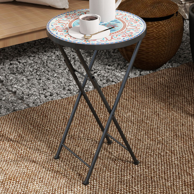 Outsunny Multicolour Mosaic Garden Coffee Table - Size: 55 x 35.5 x 35.5cm - Wilko - image 1