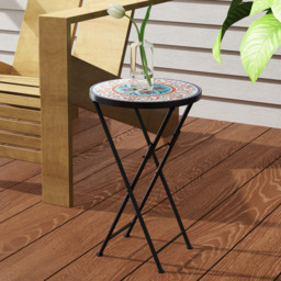 Outsunny Multicolour Mosaic Garden Coffee Table - Size: 55 x 35.5 x 35.5cm - Wilko - thumbnail 6