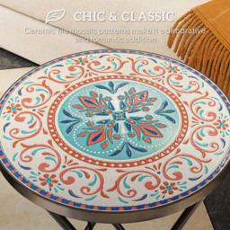 Outsunny Multicolour Mosaic Garden Coffee Table - Size: 55 x 35.5 x 35.5cm - Wilko - thumbnail 4
