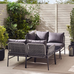 Furniturebox Asia 5 Seater Grey Outdoor Sofa Set - Wilko - thumbnail 7