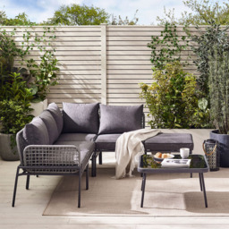Furniturebox Asia 5 Seater Grey Outdoor Sofa Set - Wilko - thumbnail 6