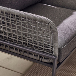 Furniturebox Asia 5 Seater Grey Outdoor Sofa Set - Wilko - thumbnail 4