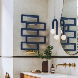 Terma Bookie Denim Blue Heated Towel Rail 655 x 500mm - Size: #VALUE! - Wilko - thumbnail 3