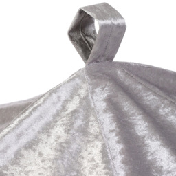 Kaikoo Silver Crushed Velvet Bean Bag - Wilko - thumbnail 6