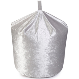 Kaikoo Silver Crushed Velvet Bean Bag - Wilko - thumbnail 3