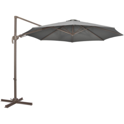 Outsunny Dark Grey Crank and Tilt Rotating Cantilever Parasol with Cross Base 3m - Wilko - thumbnail 1