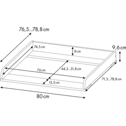 Shefa 800 White Kids Universal Changing Top - Size: 10 x 80 x 78cm - Wilko - thumbnail 7