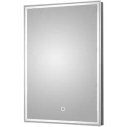 nuie LED Touch Sensor Mirror 700 x 500mm - Size: 700 x 500 x 35mm - Silver - Wilko