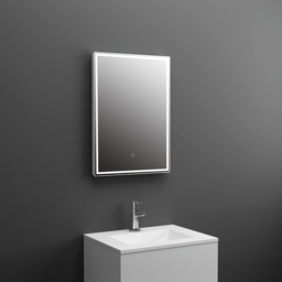 nuie LED Touch Sensor Mirror 700 x 500mm - Size: 700 x 500 x 35mm - Silver - Wilko - thumbnail 3
