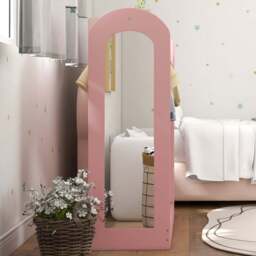 AIYAPLAY Pink Kids Cloth Rail with Storage Shelf and Mirror - Wilko - thumbnail 4
