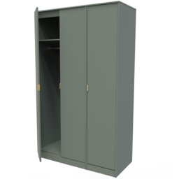 Crowndale 3 Door Reed Green Wardrobe Ready Assembled - Wilko - thumbnail 5