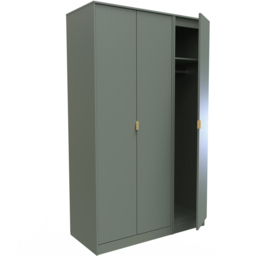 Crowndale 3 Door Reed Green Wardrobe Ready Assembled - Wilko - thumbnail 6