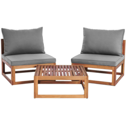 Eliza Bistro Set - Wood - Size: 2 Seater - Outdoor Essentials - Wilko - thumbnail 3
