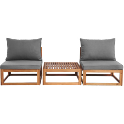 Eliza Bistro Set - Wood - Size: 2 Seater - Outdoor Essentials - Wilko - thumbnail 5
