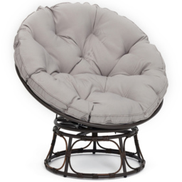 Home Detail Monica Brown and Grey Swivel Papasan Chair - Size: 1 Seater - Wilko - thumbnail 3