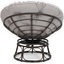 Home Detail Monica Brown and Grey Swivel Papasan Chair - Size: 1 Seater - Wilko - thumbnail 5