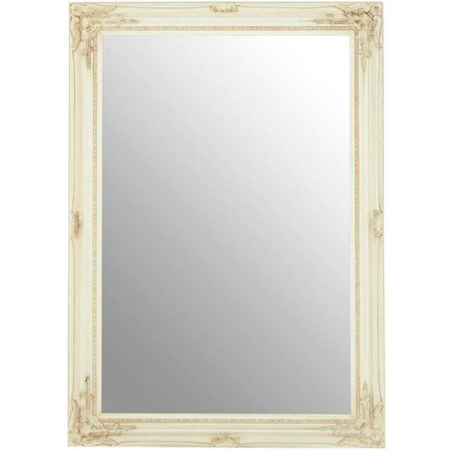 Premier Housewares Andrey Bone White Wall Mirror - Size: 104 x 74cm - Wilko - image 1
