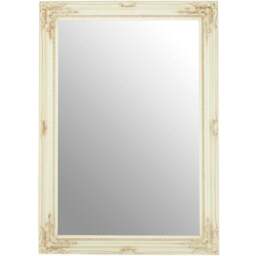 Premier Housewares Andrey Bone White Wall Mirror - Size: 104 x 74cm - Wilko