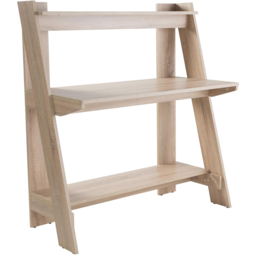 Alphason Arizona 3 Shelf Trestle Style Office Desk Light Oak - Size: 121 x 110 x 55cm - Natural - Wilko - thumbnail 4