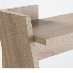 Alphason Arizona 3 Shelf Trestle Style Office Desk Light Oak - Size: 121 x 110 x 55cm - Natural - Wilko - thumbnail 5