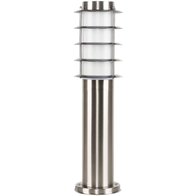 ValueLights Wharf Set of 4 Silver Warm White Bulb Bollard Lights - Size: 45 x 11.5 x 46cm - Wilko - image 1