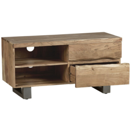 Brooklyn Barima 2 Door 2 Shelf Wooden TV Unit - Brown - Wilko - thumbnail 5