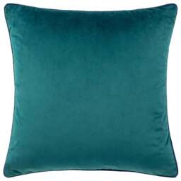 Paoletti Meridian Teal Navy Velvet Cushion - Size: 55 x 55 cm - Multi - Wilko - thumbnail 1